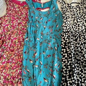 Lot of 3 Target Xhilaration lightweight rayon summer dresses with cut out detail